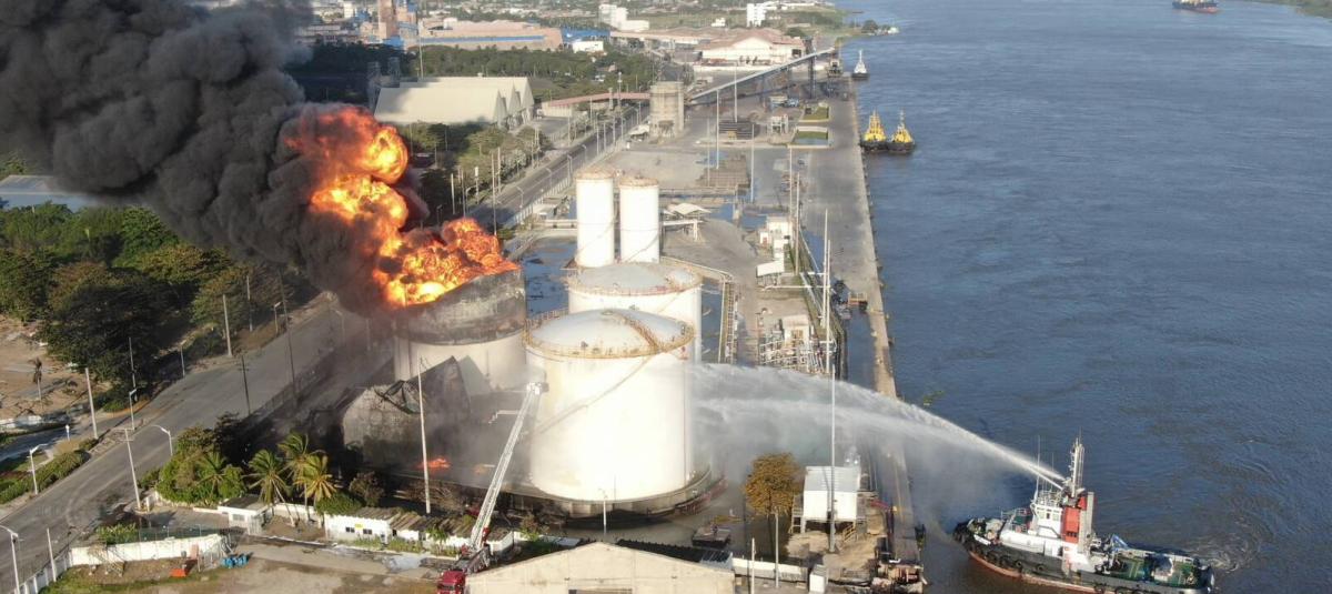 Incendio y explosión en Bravo Petroleum: una de las mayores emergencias industriales en Barranquilla